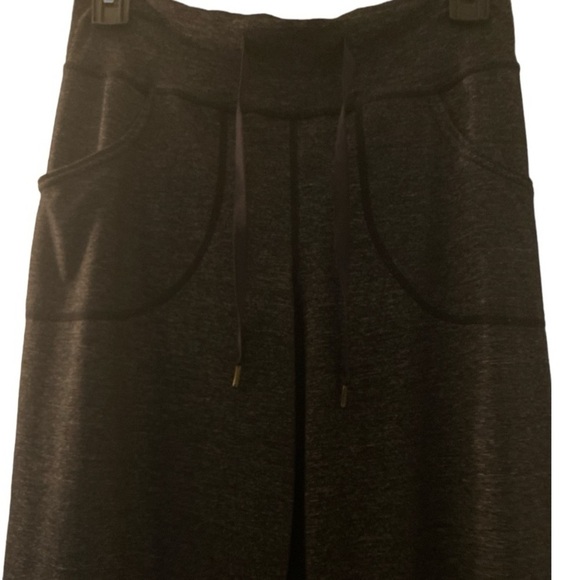 Lululemon knit lounge and relaxing wide leg pants. Black gray color. Very soft. - Picture 2 of 6